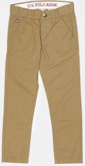 U S Polo Assn Kids Khaki Solid Trouser boys