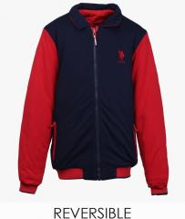 U S Polo Assn Kids Navy Blue Reversible Jacket boys