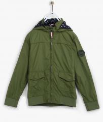 U S Polo Assn Kids Olive Solid Winter Jacket boys