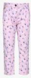 U S Polo Assn Kids Pink Printed Slim Fit Trouser Girls