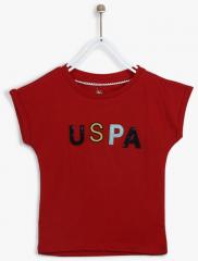 U S Polo Assn Kids Red Casual Top girls