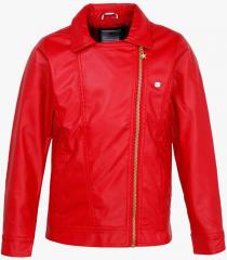 U S Polo Assn Kids Red Solid Winter Jacket girls