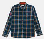 U S Polo Assn Kids Teal Checked Regular Fit Casual Shirt Boys