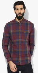 U S Polo Assn Multicoloured Checked Slim Fit Casual Shirt men