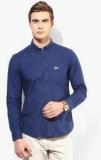 U S Polo Assn Navy Blue Solid Regular Fit Casual Shirt men