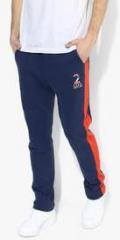 U S Polo Assn Navy Blue Solid Regular Fit Track Pants men