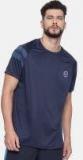 U S Polo Assn Navy Blue Solid Round Neck Tshirts men