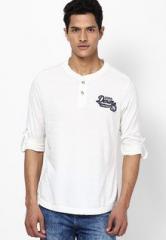 U S Polo Assn Off White Henley T Shirt men