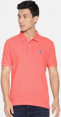 U S Polo Assn Red Solid Polo Collar T Shirt men