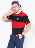 U S Polo Assn Red Striped Polo Collar T Shirt Men