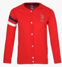 U S Polo Assn Red Sweater girls