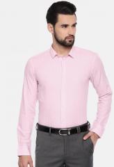 U S Polo Assn Tailored Pink Printed Slim Fit Formal Shirt men