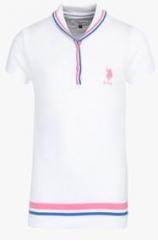 U S Polo Assn White Casual Top girls