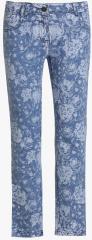 Ufo Blue Printed Jeans girls