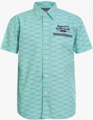 Ufo Blue Striped Casual Shirt boys