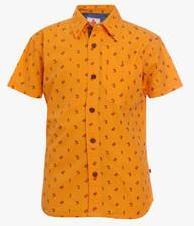 Ufo Orange Casual Shirt boys