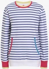 Ufo White Striped Sweatshirt girls