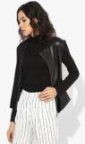 Umm Black Solid Winter Jacket Women