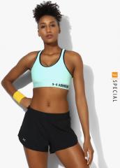 Under Armour Sea Green Mid Solid Cys Sports Bra women