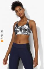 Under Armour White Eclipse Low Printed Sports Bra women