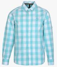 United Colors Of Benetton Aqua Blue Casual Shirt boys