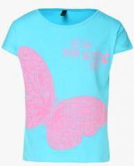 United Colors Of Benetton Aqua Blue Casual Top girls