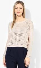 United Colors Of Benetton Beige Solid Sweater women