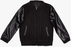 United Colors Of Benetton Black Solid Bomber Jacket boys