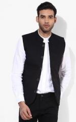 United Colors Of Benetton Black Solid Waistcoat men