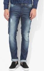 United Colors Of Benetton Blue Mid Rise Slim Fit Jeans men