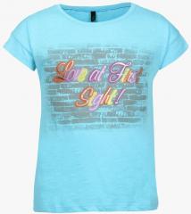 United Colors Of Benetton Blue Printed Regular Top girls