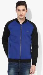 United Colors Of Benetton Blue Solid Bomber Jacket men