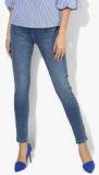 United Colors Of Benetton Blue Washed Mid Rise Skinny Fit Jeans women