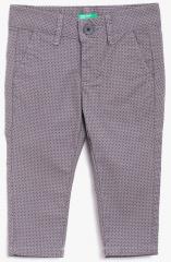 United Colors Of Benetton Brown Slim Fit Printed Regular Trouser boys