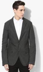 United Colors Of Benetton Dark Grey Checked Blazer men