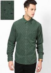 United Colors Of Benetton Green Full Sleeve Casual Shirt men