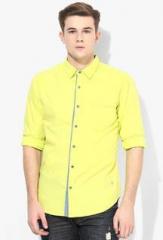 United Colors Of Benetton Green Regular Fit Casual Shirt men