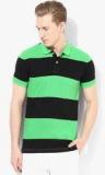 United Colors Of Benetton Green Striped Polo T Shirt men