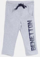 United Colors Of Benetton Grey Melange Printed Track Pants boys