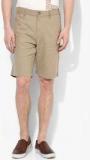 United Colors Of Benetton Khaki Solid Slim Fit Shorts men