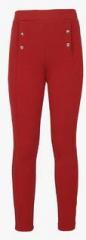 United Colors Of Benetton Maroon Regular Fit Trouser girls