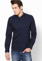 United Colors Of Benetton Navy Blue Full Sleeve Casual Shirt men