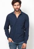 United Colors Of Benetton Navy Blue Poplin Solid Casual Shirt Men