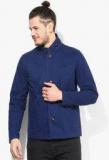 United Colors Of Benetton Navy Blue Solid Quilted Jacket Men