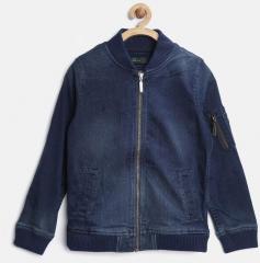 United Colors Of Benetton Navy Washed Denim Jacket boys