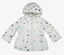 United Colors Of Benetton Off White Winter Jacket girls