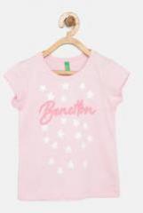 United Colors Of Benetton Pink Printed Polo T Shirt girls