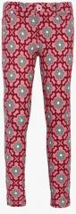 United Colors Of Benetton Pink Printed Regular Fit Regular Trouser girls