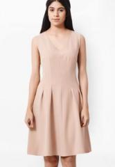 United Colors Of Benetton Pink S/Less Dress With Pleats women