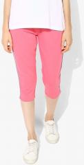 United Colors Of Benetton Pink Solid Capri women